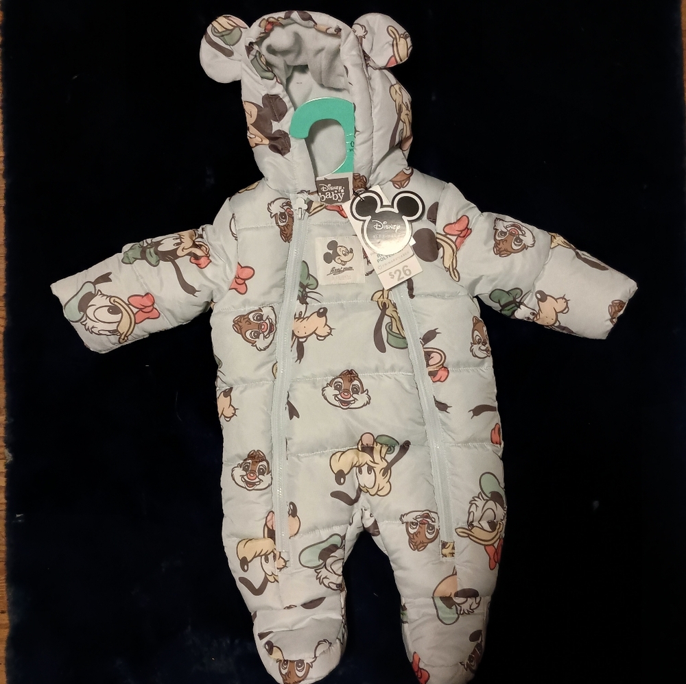 NWT Disney Primark Mickey & Friends Winter Snowsuit‎
